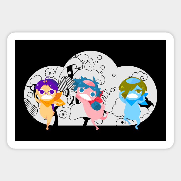 Sarazanmai Kappa Sticker by Nishinegi